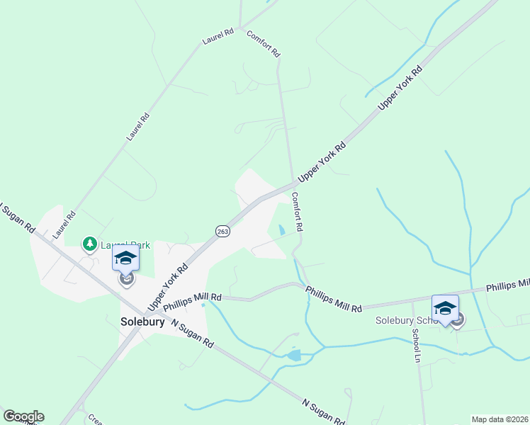 map of restaurants, bars, coffee shops, grocery stores, and more near 6739 Upper York Road in New Hope