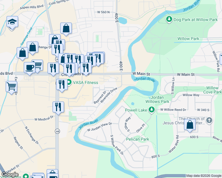 map of restaurants, bars, coffee shops, grocery stores, and more near 331 Seagull Lane in Saratoga Springs