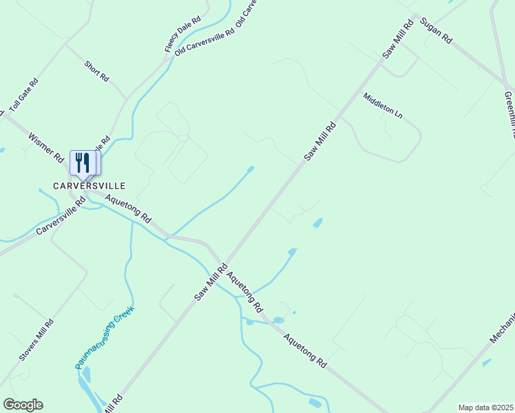map of restaurants, bars, coffee shops, grocery stores, and more near 6289 Saw Mill Road in New Hope