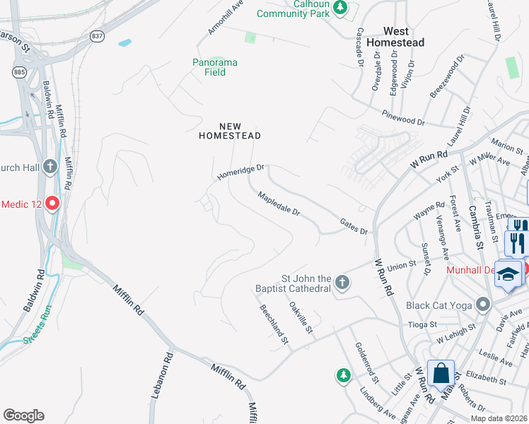 map of restaurants, bars, coffee shops, grocery stores, and more near 4546 Marina Drive in Homestead