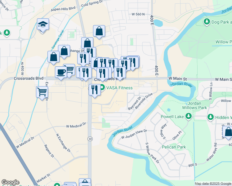 map of restaurants, bars, coffee shops, grocery stores, and more near 1298 North Street in Saratoga Springs