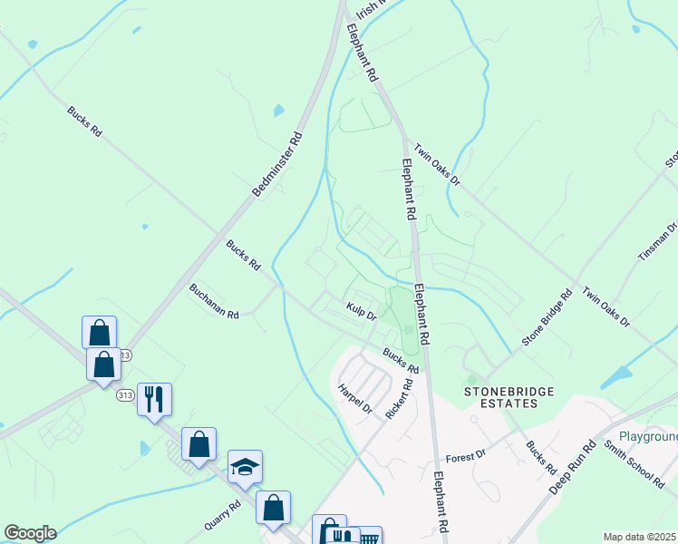 map of restaurants, bars, coffee shops, grocery stores, and more near 144 Overholt Drive in Perkasie