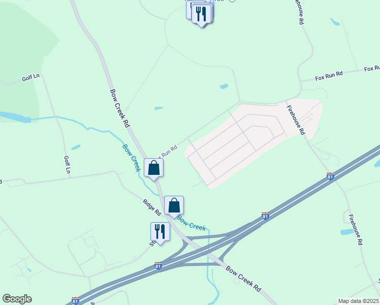 map of restaurants, bars, coffee shops, grocery stores, and more near 13 Dallas Drive in Grantville