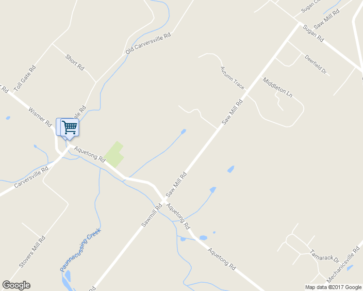map of restaurants, bars, coffee shops, grocery stores, and more near 6321 Saw Mill Road in New Hope