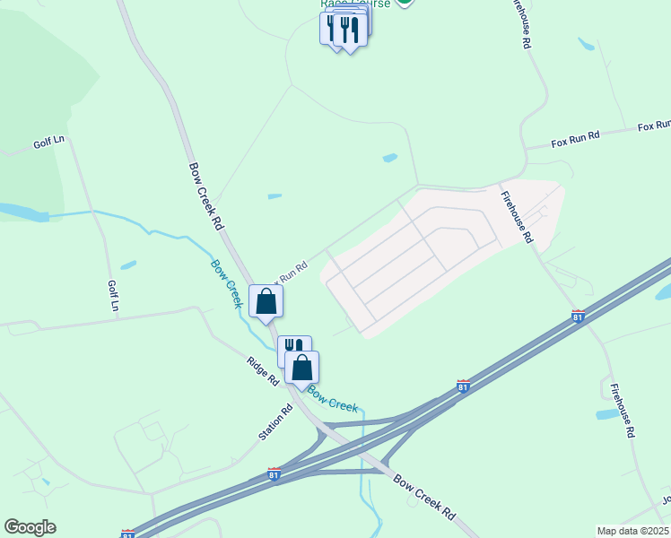 map of restaurants, bars, coffee shops, grocery stores, and more near 25 Dallas Drive in Grantville