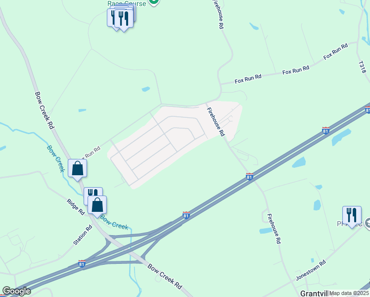 map of restaurants, bars, coffee shops, grocery stores, and more near 217 Houston Drive in Grantville