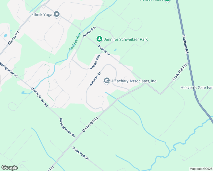 map of restaurants, bars, coffee shops, grocery stores, and more near 5401 Windtree Drive in Doylestown