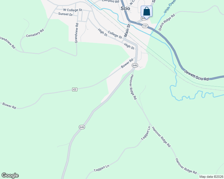 map of restaurants, bars, coffee shops, grocery stores, and more near 38788 Tappan-Scio Road in Scio