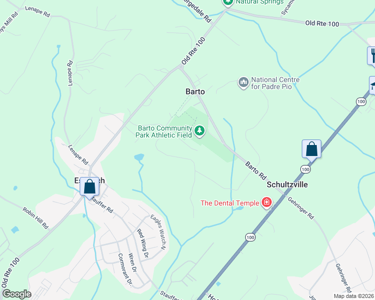 map of restaurants, bars, coffee shops, grocery stores, and more near 127 Sugar Maple Road in Barto