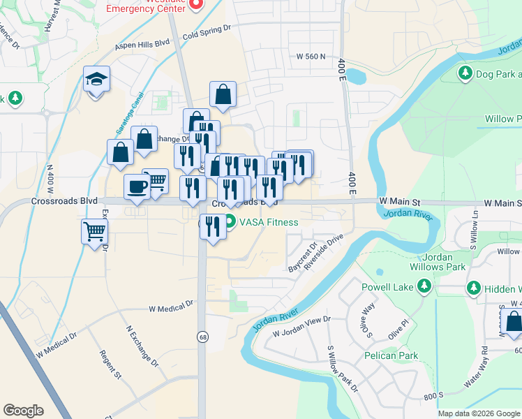 map of restaurants, bars, coffee shops, grocery stores, and more near 1353 North Street in Saratoga Springs