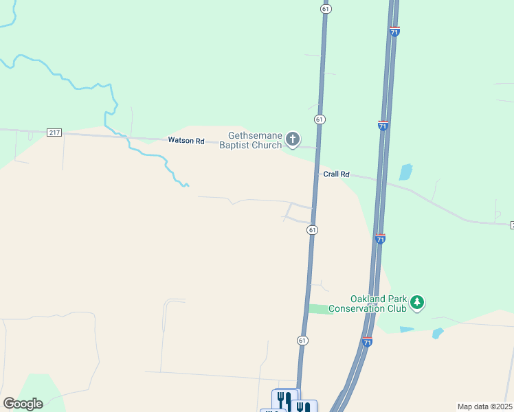 map of restaurants, bars, coffee shops, grocery stores, and more near 902 Saint Rt 61 79 in Marengo