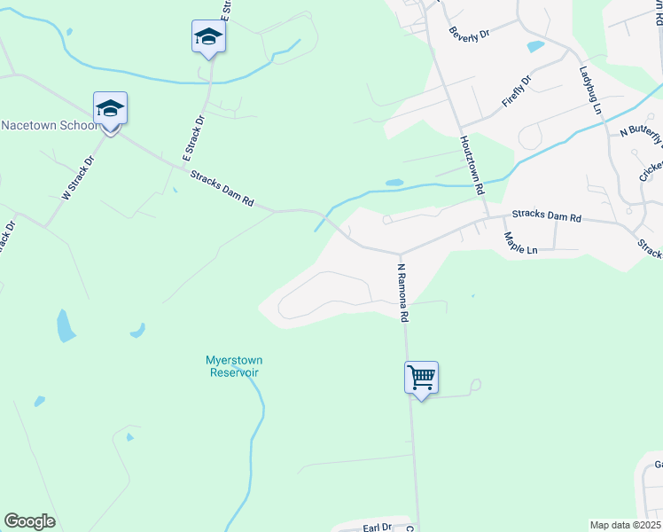map of restaurants, bars, coffee shops, grocery stores, and more near 147 Oaken Way in Myerstown
