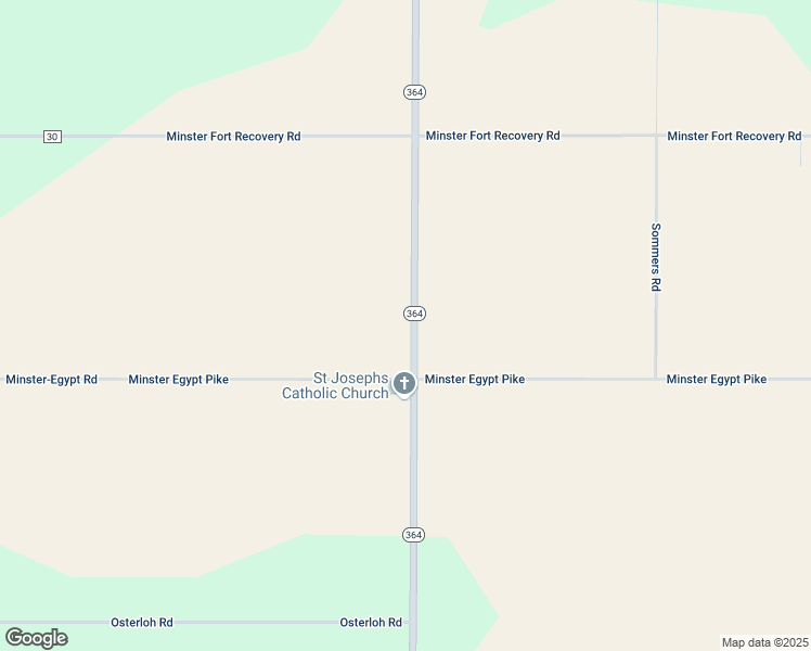 map of restaurants, bars, coffee shops, grocery stores, and more near 2621 Ohio 364 in Minster