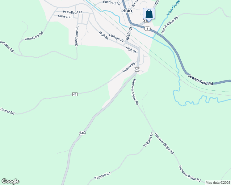 map of restaurants, bars, coffee shops, grocery stores, and more near 38788 Tappan-Scio Road in Scio