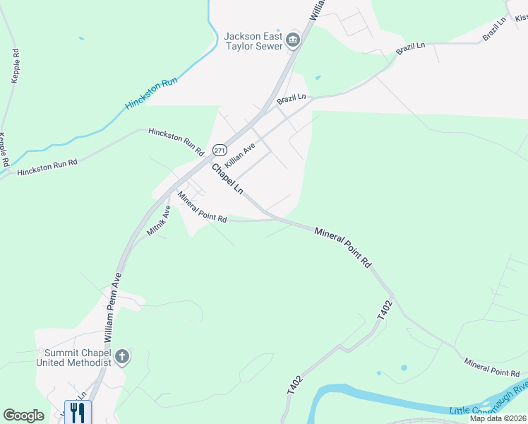 map of restaurants, bars, coffee shops, grocery stores, and more near 101 Willad Drive in Mineral Point