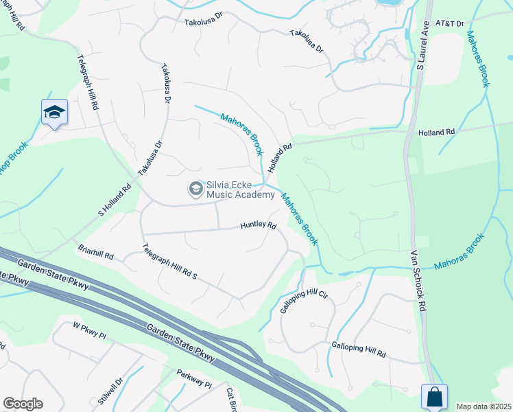 map of restaurants, bars, coffee shops, grocery stores, and more near 236 Holland Road in Holmdel