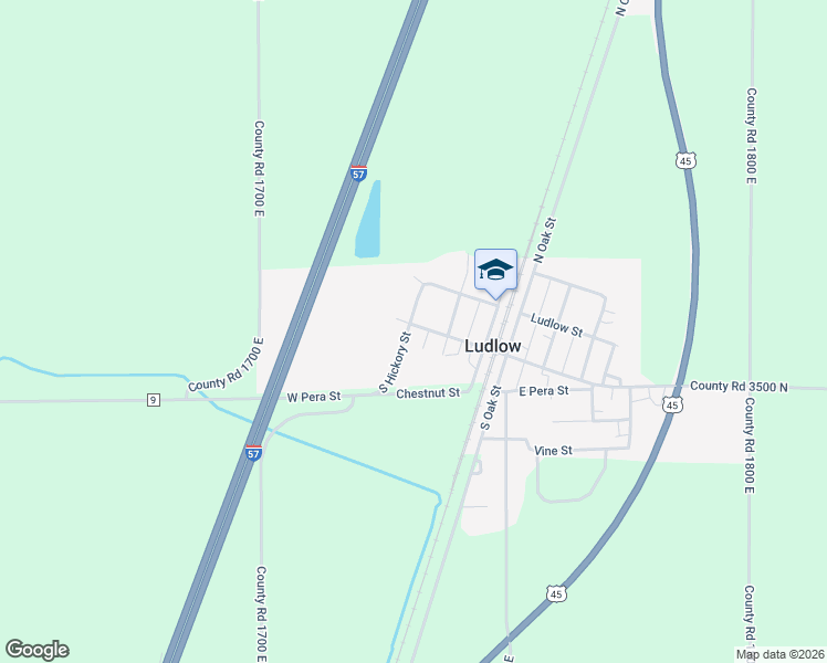 map of restaurants, bars, coffee shops, grocery stores, and more near 233 West Thomas in Ludlow