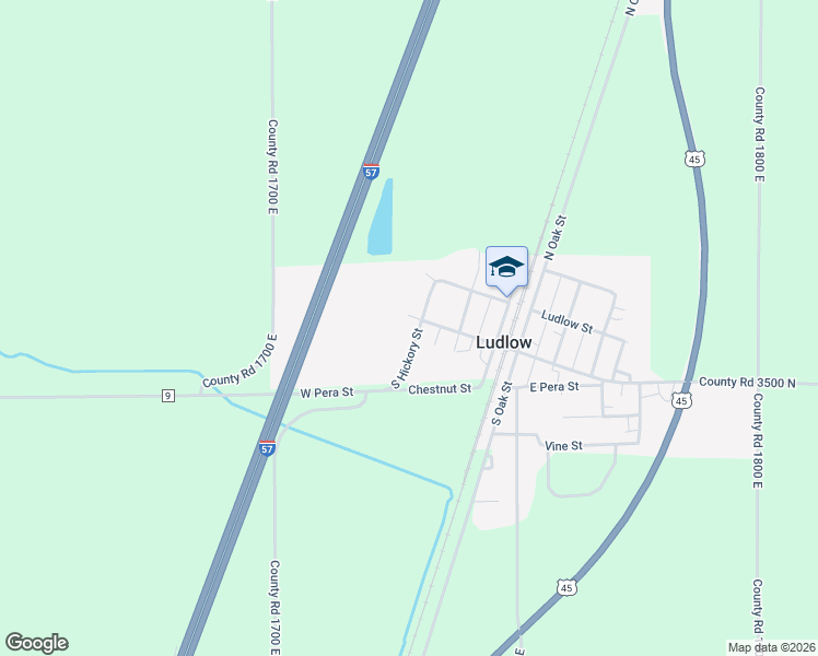 map of restaurants, bars, coffee shops, grocery stores, and more near 233 West Thomas in Ludlow