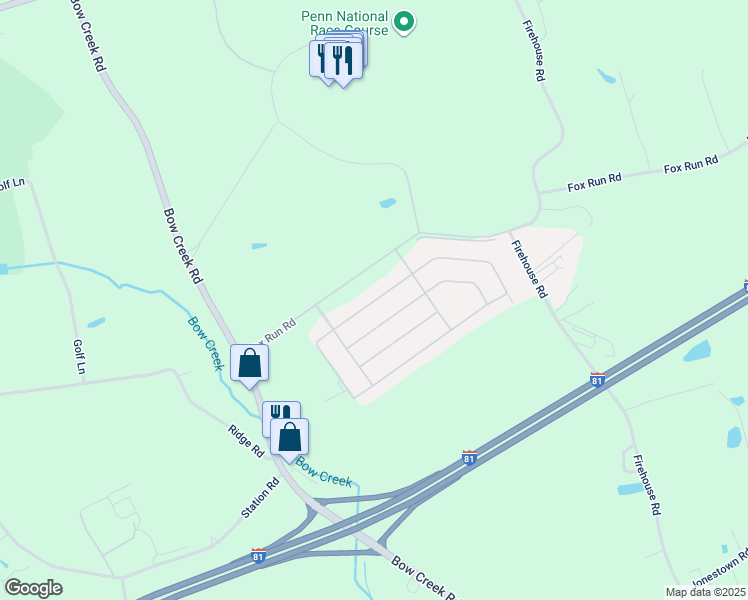 map of restaurants, bars, coffee shops, grocery stores, and more near 13 Dallas Drive in Grantville