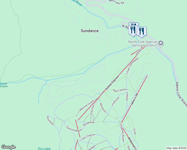 map of restaurants, bars, coffee shops, grocery stores, and more near 3011 East Ridge Top Road in Provo