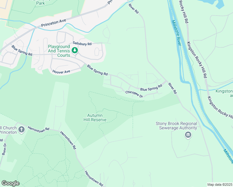 map of restaurants, bars, coffee shops, grocery stores, and more near 37 Melrose Road in Princeton
