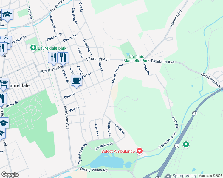 map of restaurants, bars, coffee shops, grocery stores, and more near Mannerchor Road in Temple