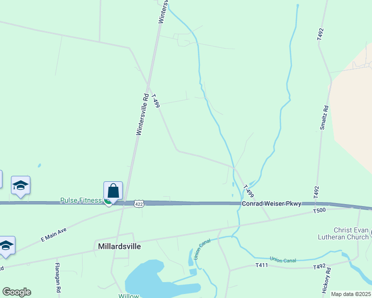 map of restaurants, bars, coffee shops, grocery stores, and more near 1045 Stouchsburg Road in Richland