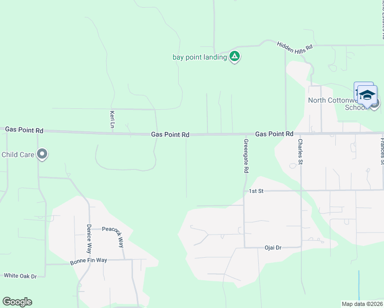map of restaurants, bars, coffee shops, grocery stores, and more near 19533 Gas Point Road in Cottonwood