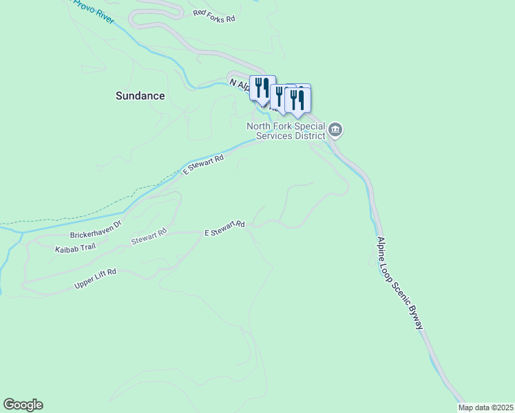 map of restaurants, bars, coffee shops, grocery stores, and more near 9685 Mandan Road in Provo