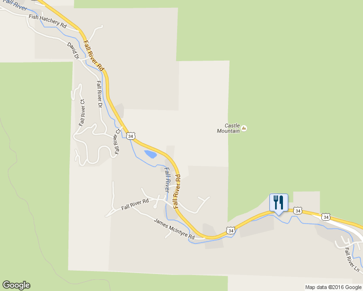 map of restaurants, bars, coffee shops, grocery stores, and more near 1889 Fall River Road in Estes Park