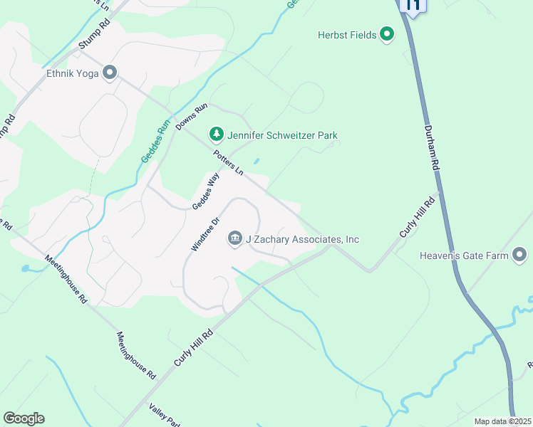 map of restaurants, bars, coffee shops, grocery stores, and more near 5401 Windtree Drive in Doylestown
