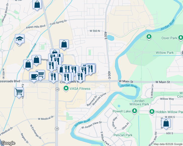map of restaurants, bars, coffee shops, grocery stores, and more near 263 Sunshine Drive in Saratoga Springs