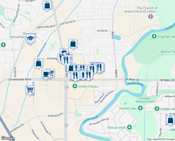 map of restaurants, bars, coffee shops, grocery stores, and more near 1469 La Palma Place in Saratoga Springs