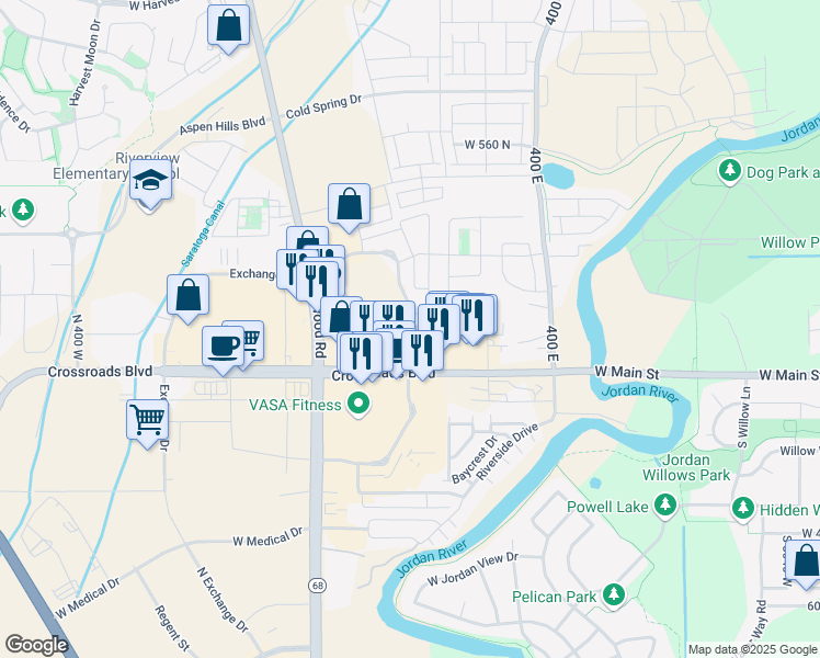 map of restaurants, bars, coffee shops, grocery stores, and more near 1497 North Street in Saratoga Springs