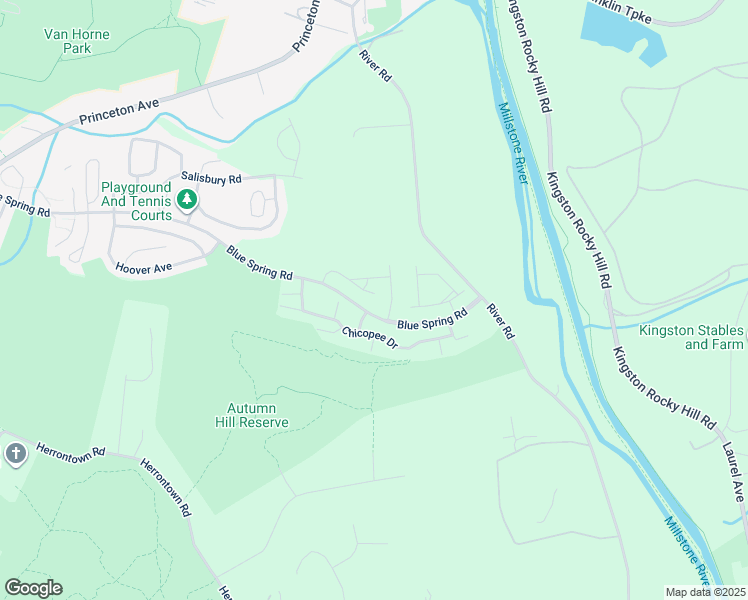 map of restaurants, bars, coffee shops, grocery stores, and more near 19G Evert Court in Princeton