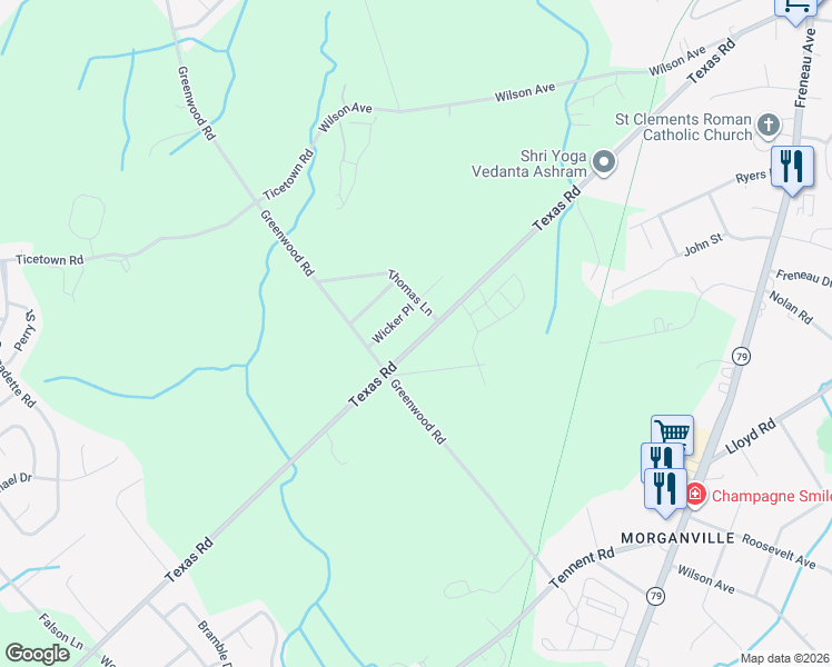 map of restaurants, bars, coffee shops, grocery stores, and more near 184 Texas Rd in Marlboro