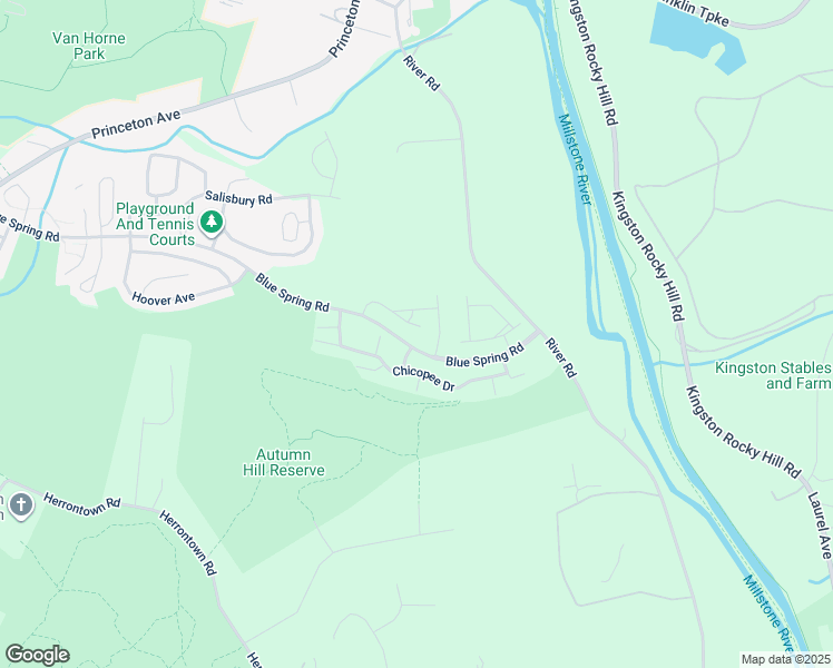 map of restaurants, bars, coffee shops, grocery stores, and more near 19E Evert Court in Princeton