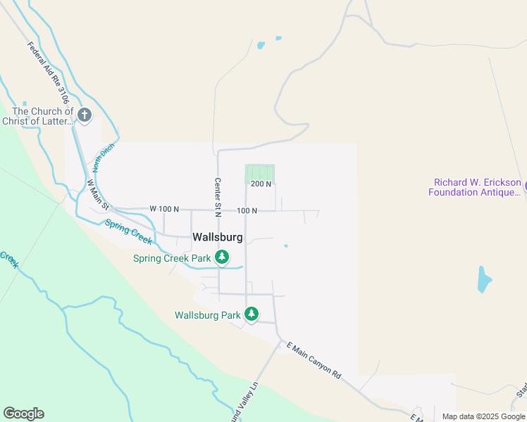 map of restaurants, bars, coffee shops, grocery stores, and more near 315 South 100 East in Wallsburg