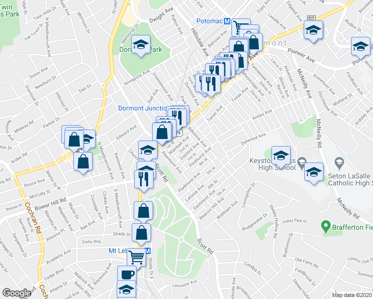 map of restaurants, bars, coffee shops, grocery stores, and more near 3236 Gaylord Avenue in Pittsburgh