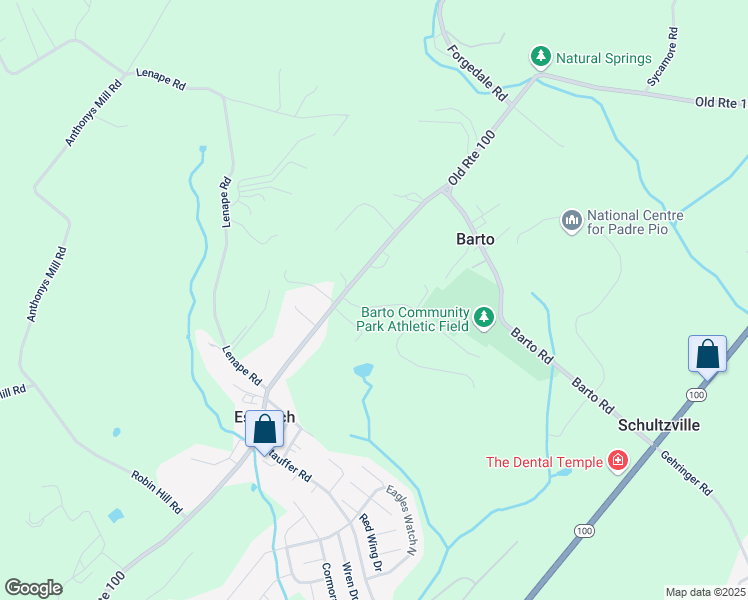 map of restaurants, bars, coffee shops, grocery stores, and more near 48 Sugar Maple Road in Barto