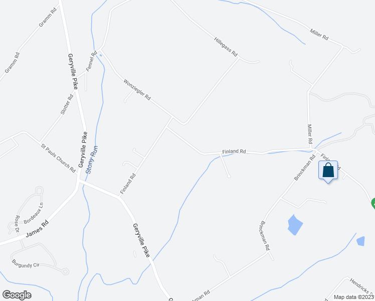 map of restaurants, bars, coffee shops, grocery stores, and more near 3066 Finland Road in Pennsburg