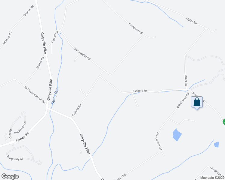 map of restaurants, bars, coffee shops, grocery stores, and more near 3066 Finland Road in Pennsburg