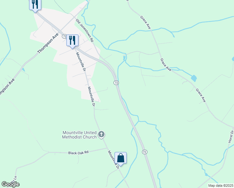 map of restaurants, bars, coffee shops, grocery stores, and more near 2085 Pennsylvania 72 in Lebanon