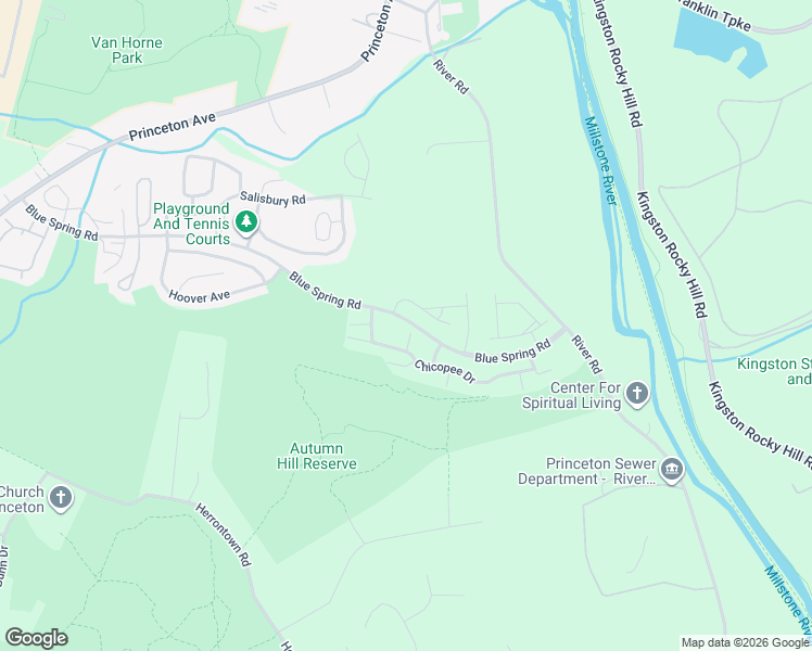 map of restaurants, bars, coffee shops, grocery stores, and more near 40 A Roxbury Court in Princeton