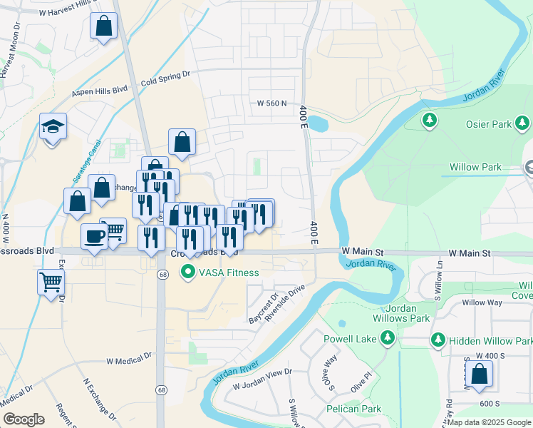 map of restaurants, bars, coffee shops, grocery stores, and more near 1496 North June Street in Saratoga Springs