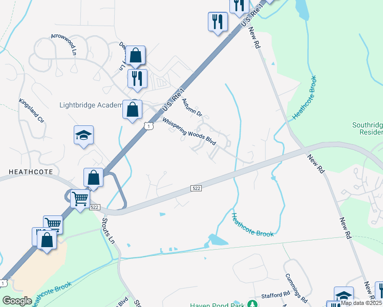 map of restaurants, bars, coffee shops, grocery stores, and more near 3283 Cypress Court in South Brunswick Township