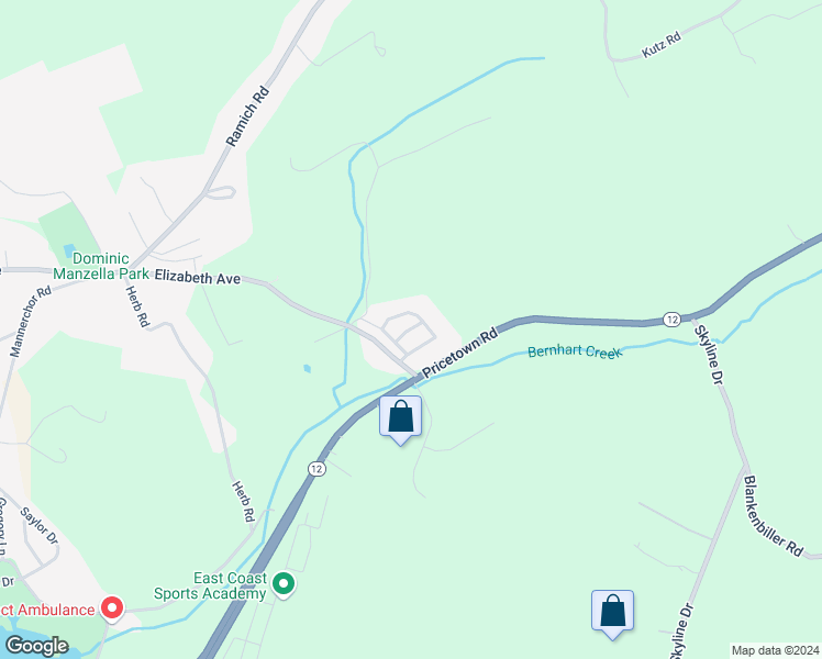 map of restaurants, bars, coffee shops, grocery stores, and more near 2461 Elizabeth Avenue in Temple