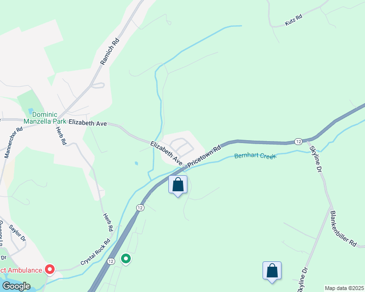 map of restaurants, bars, coffee shops, grocery stores, and more near 2461 Elizabeth Avenue in Temple