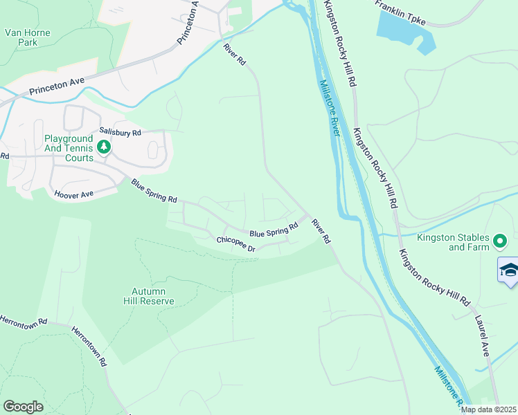 map of restaurants, bars, coffee shops, grocery stores, and more near 6E Brookline Court in Princeton