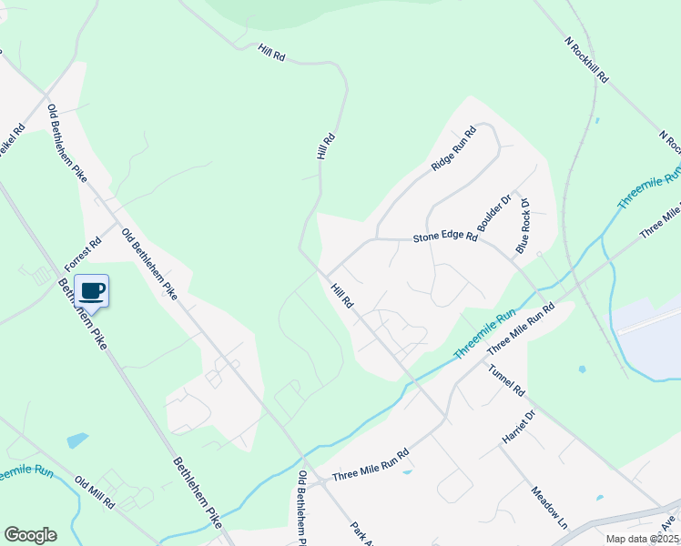 map of restaurants, bars, coffee shops, grocery stores, and more near 58 Stone Edge Road in Sellersville